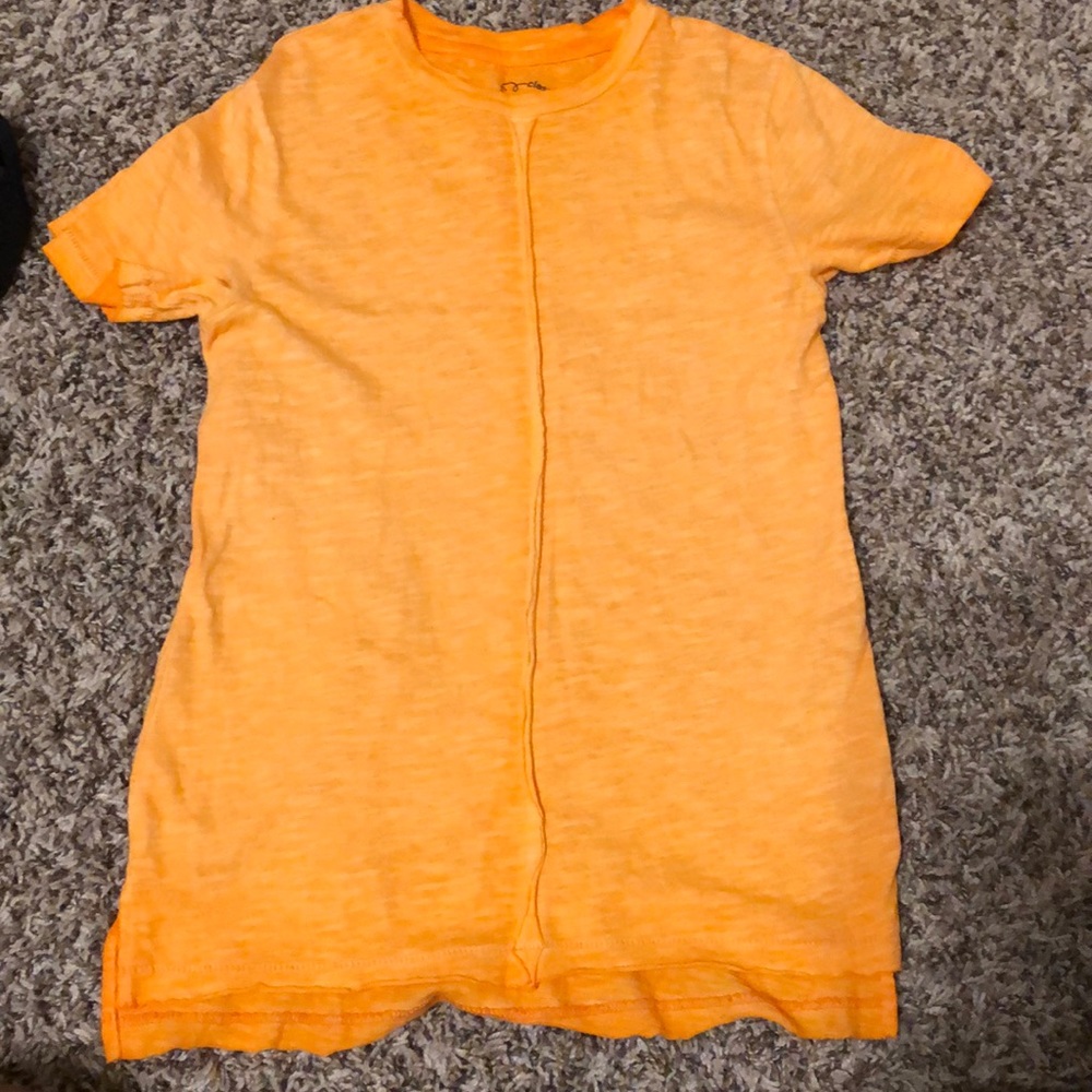 Art class neon orange shirt